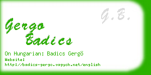 gergo badics business card